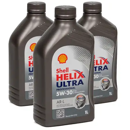 3L 3 Liter SHELL Motor&ouml;l &Ouml;l HELIX ULTRA Professional AR-L 5W30 Renault RN0720