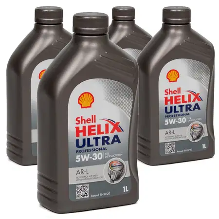 4L 4 Liter SHELL Motor&ouml;l &Ouml;l HELIX ULTRA Professional AR-L 5W30 Renault RN0720