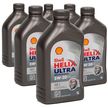 6L 6 Liter SHELL Motor&ouml;l &Ouml;l HELIX ULTRA Professional AR-L 5W30 Renault RN0720