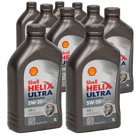 9L 9 Liter SHELL Motor&ouml;l &Ouml;l HELIX ULTRA Professional AR-L 5W30 Renault RN0720