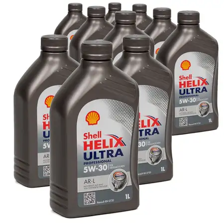 10 Liter SHELL Motor&ouml;l &Ouml;l HELIX ULTRA Professional AR-L 5W30 Renault RN0720