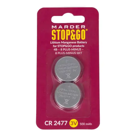 2x STOP &amp; GO 07590 Knopfzelle Knopfbatterie Batterie 3V CR2477