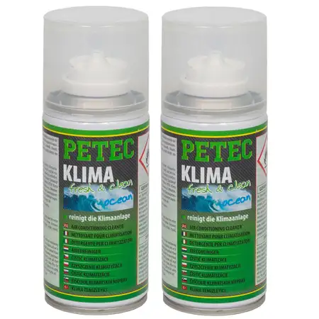 2x 150ml PETEC 71450 Klima Fresh &amp; Clean Klimaanlagen-Lufterfrischer OCEAN