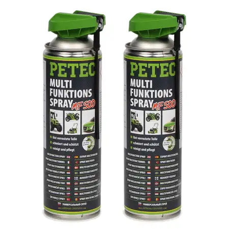 PETEC 71250 Multifunktionsspray Universalspray Multifunktions&ouml;l Pflege 2x 500ml