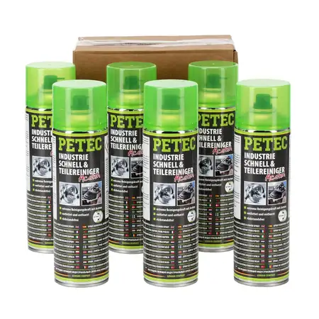 6x 500ml PETEC 71750 Industrie-, Schnell- &amp; Teilereiniger Schnellreinigerspray