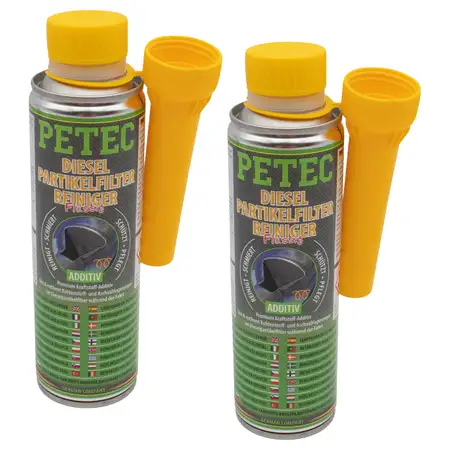 2x 300ml PETEC Dieselpartikelfilterreiniger Fl&uuml;ssig Premium Kraftstoffadditiv Additiv