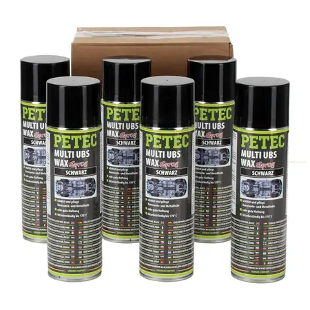 6x 500ml PETEC 73460 MULTI UBS-WAX Spray Unterbodenschutz Korrosionsschutz