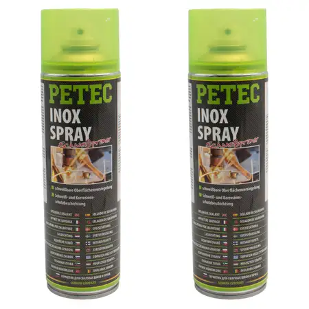 2x 500ml PETEC 70360 Inox Spray Schwei&szlig;primer Korrosionsschutzmittel Versiegelung Schutz