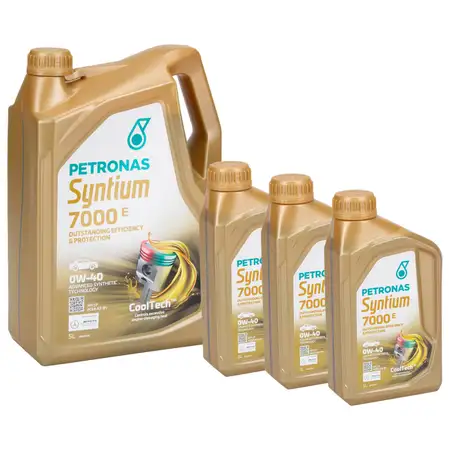 8L 8 Liter PETRONAS Syntium 7000 E 0W-40 Motor&ouml;l &Ouml;l BMW LL-01 MB 229.5 VW 502/505.00