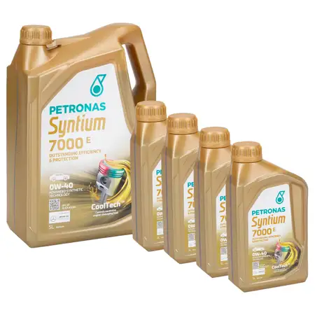 9L 9 Liter PETRONAS Syntium 7000 E 0W-40 Motor&ouml;l &Ouml;l BMW LL-01 MB 229.5 VW 502/505.00