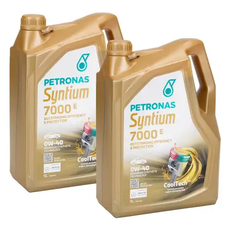 10L 10 Liter PETRONAS Syntium 7000 E 0W-40 Motor&ouml;l &Ouml;l BMW LL-01 MB 229.5 VW 502/505.00