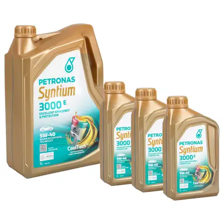 8L 8 Liter PETRONAS Syntium 3000 E 5W-40 Motor&ouml;l &Ouml;l BMW LL-01 MB 229.5 VW 502/505.00