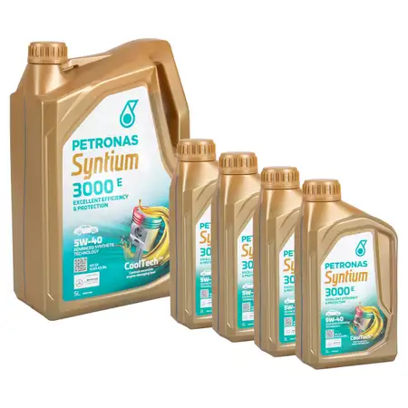 9L 9 Liter PETRONAS Syntium 3000 E 5W-40 Motor&ouml;l &Ouml;l BMW LL-01 MB 229.5 VW 502/505.00