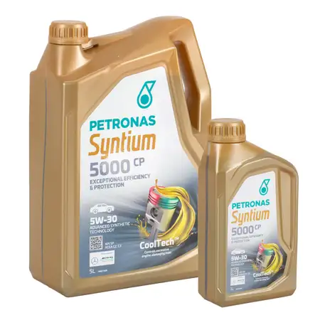 6L 6 Liter PETRONAS Syntium 5000 CP 5W-30 Motor&ouml;l &Ouml;l MB 229.51/52 PSA B712290 Renault RN17