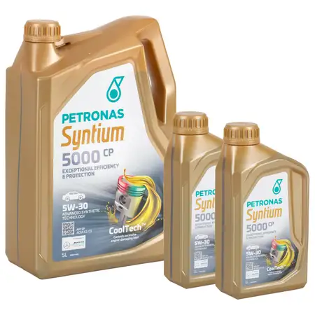 7L 7 Liter PETRONAS Syntium 5000 CP 5W-30 Motor&ouml;l &Ouml;l MB 229.51/52 PSA B712290 Renault RN17