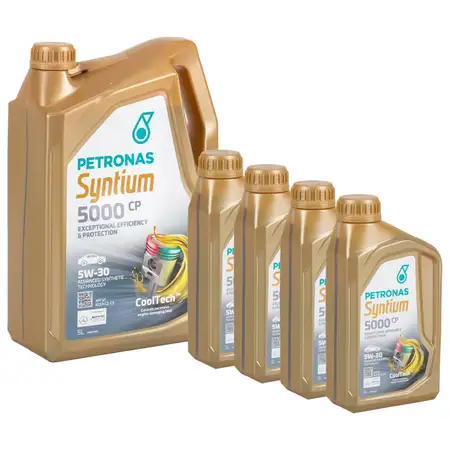 9L 9 Liter PETRONAS Syntium 5000 CP 5W-30 Motor&ouml;l &Ouml;l MB 229.51/52 PSA B712290 Renault RN17