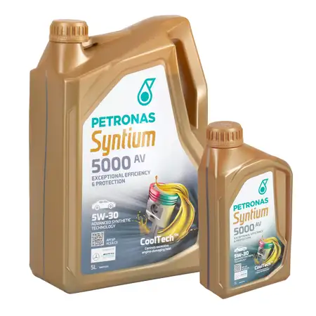 6L 6 Liter PETRONAS Syntium 5000 AV 5W-30 Motor&ouml;l &Ouml;l MB 229.51/52 VW 504/507.00 BMW LL-04