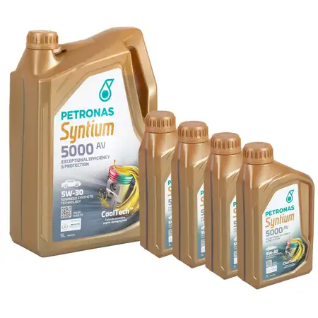 9L 9 Liter PETRONAS Syntium 5000 AV 5W-30 Motor&ouml;l &Ouml;l MB 229.51/52 VW 504/507.00 BMW LL-04