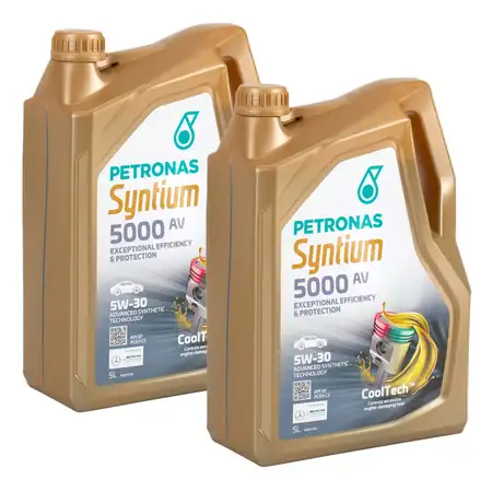 10 Liter PETRONAS Syntium 5000 AV 5W-30 Motor&ouml;l &Ouml;l MB 229.51/52 VW 504/507.00 BMW LL-04