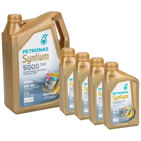 9L 9 Liter PETRONAS Syntium 5000 DM 5W-30 Motor&ouml;l &Ouml;l BMW LL-04 MB 229.51/52 VW 505.00/01