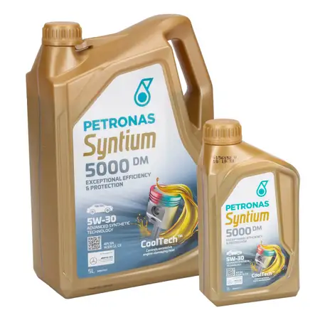 6L 6 Liter PETRONAS Syntium 5000 DM 5W-30 Motor&ouml;l &Ouml;l BMW LL-04 MB 229.51/52 VW 505.00/01