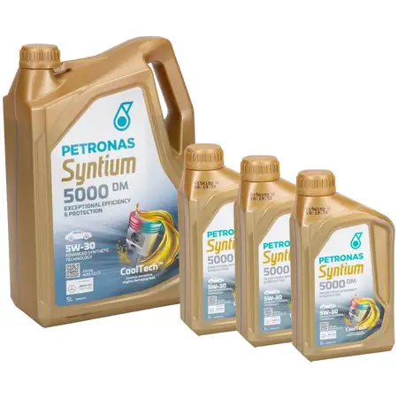 8L 8 Liter PETRONAS Syntium 5000 DM 5W-30 Motor&ouml;l &Ouml;l BMW LL-04 MB 229.51/52 VW 505.00/01