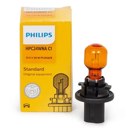 PHILIPS Gl&uuml;hlampe Halogenlampe Blinkerlampe 13,5V 24W HPC24WY PU20d/2 12272NAC1