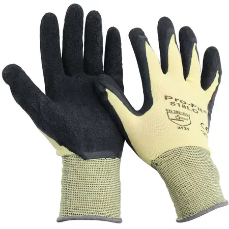 PRO-FIT 518LO Handschuhe Arbeitshandschuhe GELB SCHWARZ Gr&ouml;&szlig;e 10 / XL (1 Paar)