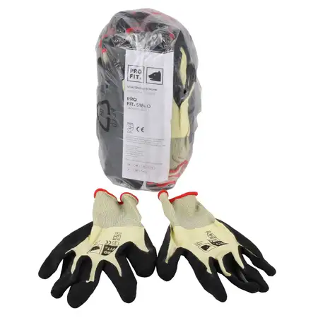 PRO-FIT 518LO Handschuhe Arbeitshandschuhe GELB SCHWARZ Gr&ouml;&szlig;e 11 / XXL (1 Paar)