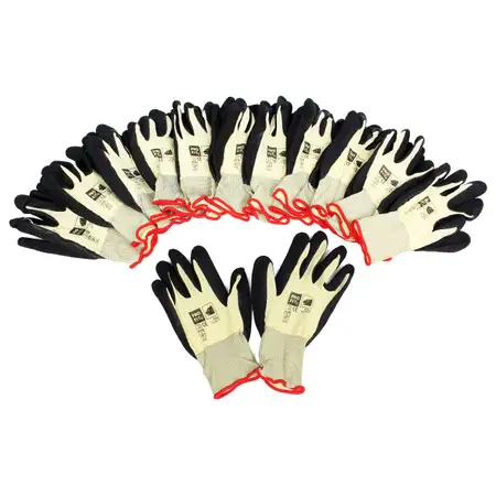 PRO-FIT 518LO Handschuhe Arbeitshandschuhe GELB SCHWARZ Gr&ouml;&szlig;e 11 / XXL (12 Paar)