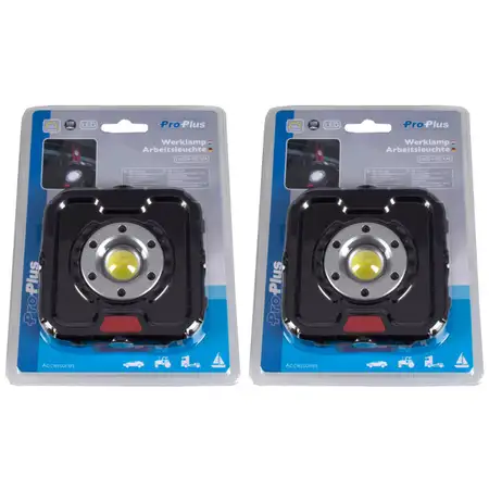 2x PROPLUS 440060 Arbeitsscheinwerfer mit High-beam 5W COB-LED 400 Lumen