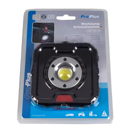 PROPLUS 440060 LED-Werkstattlampe Arbeitsscheinwerfer mit High-beam 5W COB-LED 400 Lumen