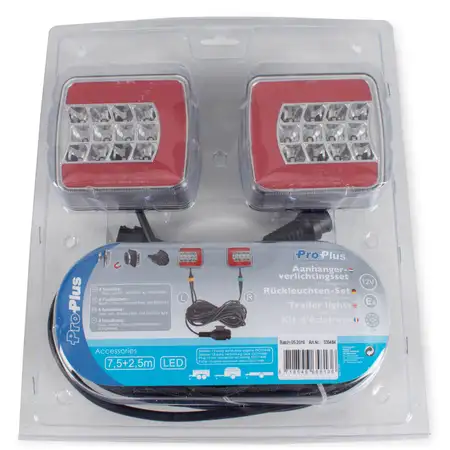 PROPLUS 330484 LED Anh&auml;nger R&uuml;ckleuchten Set magnetisch auf 4F Magnet 7,5x2,5m 7-/13-polig