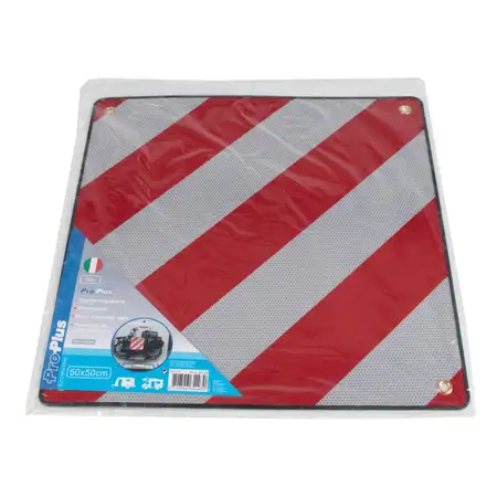 PROPLUS 361230 Alu-Warntafel Warnschild REFLEKTIEREND 50x50cm f&uuml;r Italien