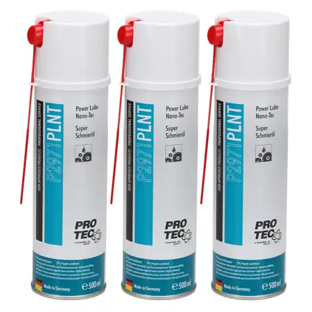 3x 500ml PROTEC P2971 Power Lube Nano-Tec Multifunktions&ouml;l Schmier&ouml;l Aerosol