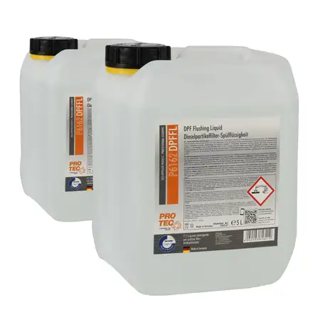 2x 5L PROTEC DPF Flushing Liquid Dieselpartikelfilter-Sp&uuml;lfl&uuml;ssigkeit Reiniger