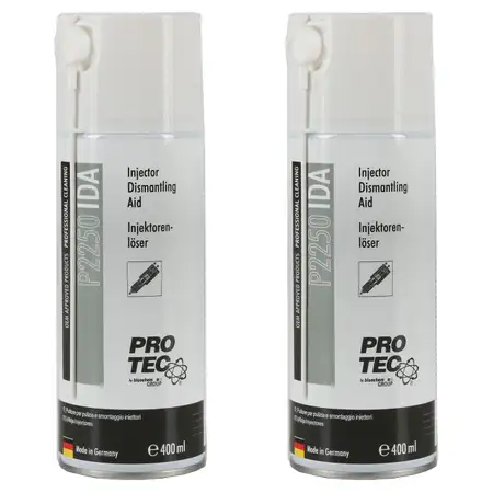 2x 400ml PROTEC P2250 Injektorenl&ouml;ser Spray Einspritzd&uuml;se Reiniger D&uuml;se Z&uuml;ndkerze