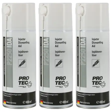 3x 400ml PROTEC P2250 Injektorenl&ouml;ser Spray Einspritzd&uuml;se Reiniger D&uuml;se Z&uuml;ndkerze