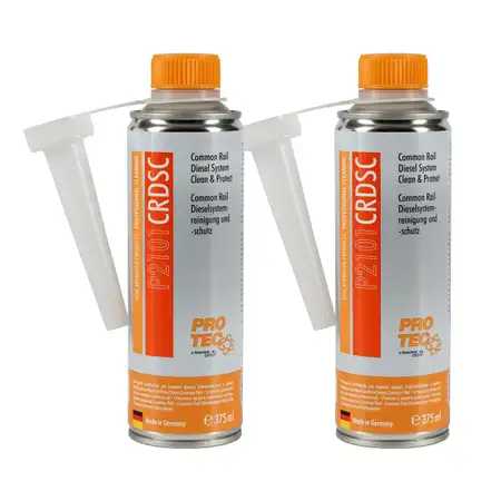 2x 375ml PROTEC CRDSC Common Rail Diesel System Reiniger &amp; Schutz Clean &amp; Protec