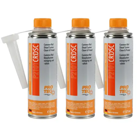 3x 375ml PROTEC CRDSC Common Rail Diesel System Reiniger &amp; Schutz Clean &amp; Protec