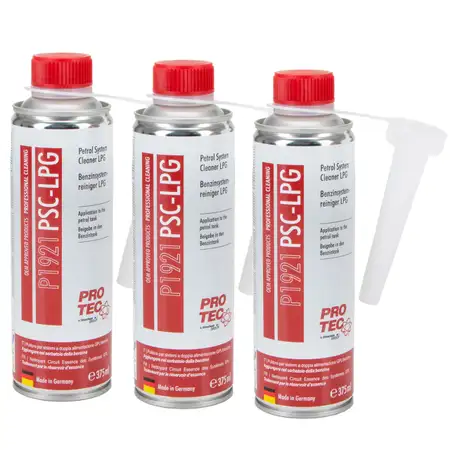 3x 375ml PROTEC P1921 Benzinsystemreiniger Benzinreiniger PSC-LPG Additiv