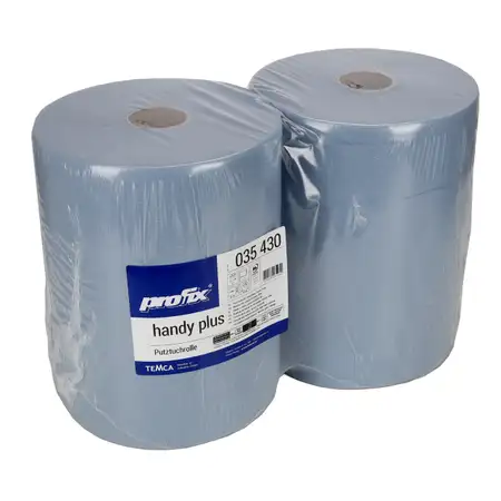 2x Putzrolle Putzt&uuml;cher Putzpapier Papierrolle BLAU 2-LAGIG 36x38cm 2000 Blatt