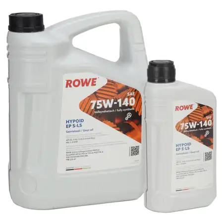 6L 6 Liter ROWE HYPOID EP S-LS SAE 75W-140 Limited Slip Schaltgetriebe&ouml;l API GL-5 / LS