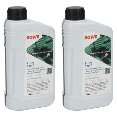 2L 2 Liter ROWE ZH-M SYNT Hochleistungs-Hydraulik&ouml;l Lenkungs&ouml;l DIN 51524 Teil 3 ISO 7308