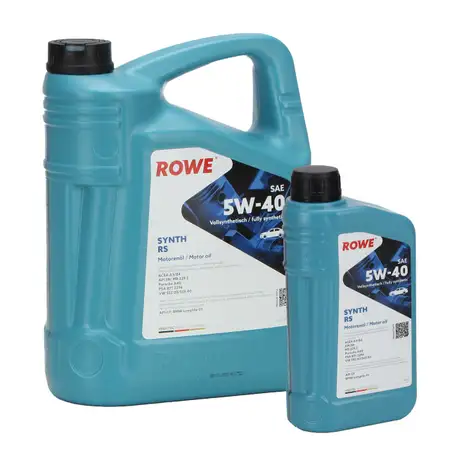 6L 6 Liter ROWE SYNTH RS 5W40 Motor&ouml;l &Ouml;l MB 229.5 Porsche A40 PSA B712296 VW 502/505.00