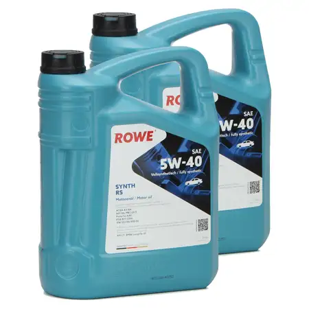 10L 10 Liter ROWE SYNTH RS 5W40 Motor&ouml;l &Ouml;l MB 229.5 Porsche A40 PSA B712296 VW 502/505.00