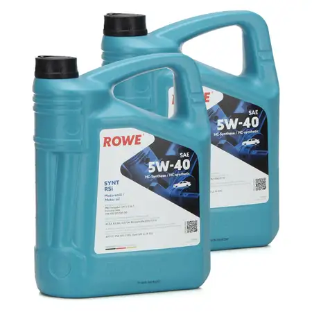 10L 10 Liter ROWE Motor&ouml;l &Ouml;l SYNT RSi 5W-40 5W40 MB 229.3/226.5 VW 502.00/505.00