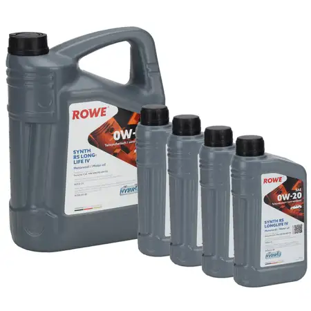 9L 9 Liter ROWE SYNTH RS LONGLIFE IV 0W-20 0W20 Motor&ouml;l &Ouml;l Porsche C20 VW 508.00/509.00