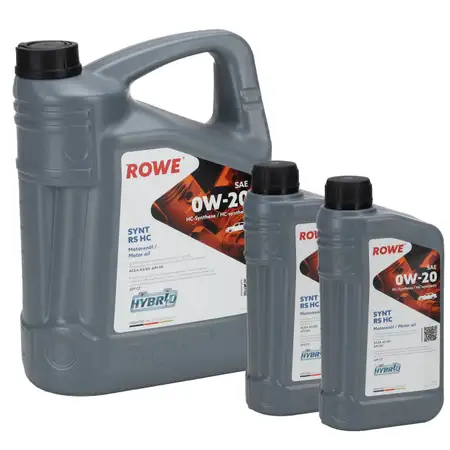 7L 7 Liter ROWE SYNT RS HC 0W-20 0W20 Motor&ouml;l &Ouml;l ACEA A5/B5 API SN/CF HYBRID