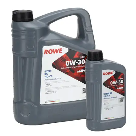 6L 6 Liter ROWE SYNT RS HC-C2 0W-30 Motor&ouml;l &Ouml;l ACEA C2 PSA B712312 Fiat 9.55535-DS1/GS1